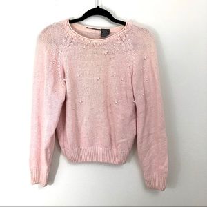 Vintage Pink Knit Sweater Size L